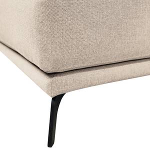 Ecksofa Asia Webstoff Inas: Cappuccino - Longchair davorstehend links