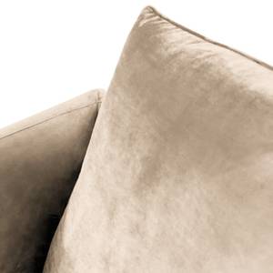 Canapé d’angle Gobabis Velours Ravi: Créme - Méridienne courte à gauche (vue de face)