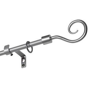 13/16mm Gardinenstange Hook ausziehbar Zamak - Silber
