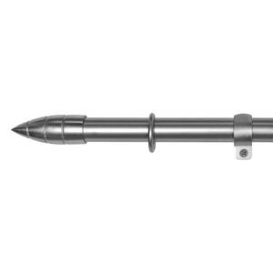 20mm Gardinenstange Habito-Rillcardo Zamak - Edelstahl-Optik - Breite: 240 cm