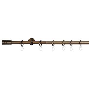 Gardinenstange Rillcube ausziehbar Zamak - Bronze - Breite: 210 cm