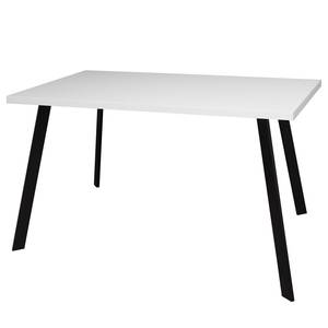 Table Napo Blanc mat - Largeur : 80 cm - Noir - Angulaire