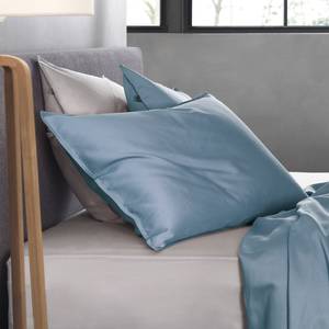 Kissenbezug Satinado II (2er-Set) Baumwolle Satin - Blau - 80 x 80 cm