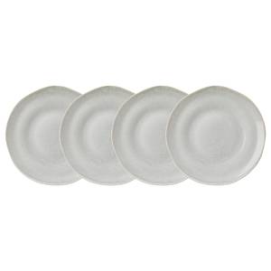 Assiettes plates MANOR - Lot de 4 Gris - Céramique - Hauteur : 4 cm