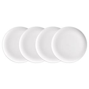 Frühstücksteller-Set NATIVE (4er-Set) Keramik - Weiß - Weiß