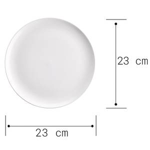 Frühstücksteller-Set NATIVE (4er-Set) Keramik - Weiß - Weiß
