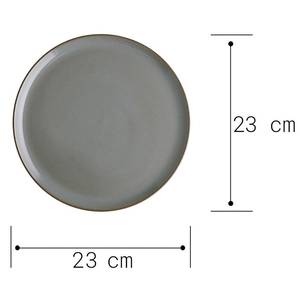Frühstücksteller-Set NATIVE (4er-Set) Keramik - Grau - Grau