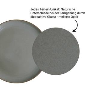 Tiefe Teller-Set NATIVE (4er-Set) Keramik - Grau - Grau