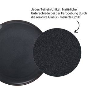 Tiefe Teller-Set NATIVE (4er-Set) Keramik - Dunkelblau - Dunkelblau