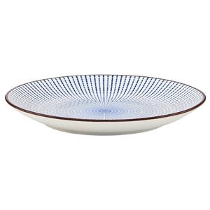 Teller DIM SUM II (4er-Set) Keramik - Blau / Weiß - Weiß / Blau