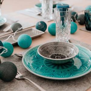 Assiette SUMATRA I Céramique - Turquoise - Diamètre : 25 cm