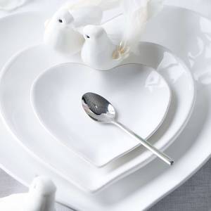 Herzteller HEART Keramik - Weiß - Breite: 19 cm
