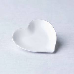 Herzteller HEART Keramik - Weiß - Breite: 13 cm