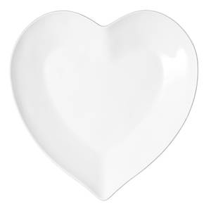 Herzteller HEART Keramik - Weiß - Breite: 28 cm