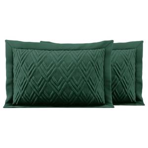 Housses de coussin Helia (lot de 2) Polyester - Vert foncé - 50 x 70 cm