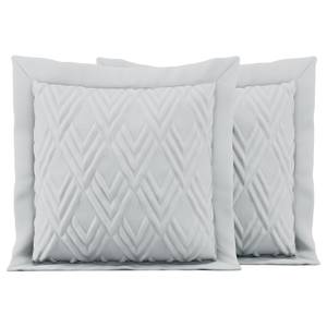 Kissenbezug Helia (2er-Set) Polyester - Hellgrau - 45 x 45 cm