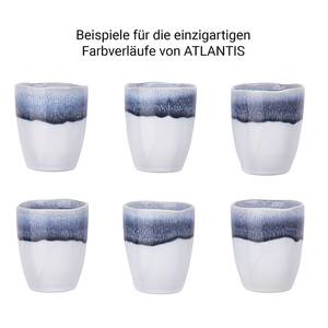 Tassen-Set ATLANTIS (4er-Set) Keramik - Weiß / Blau