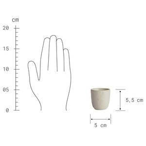Espressotassen-Set FLEUR II (4er-Set) Keramik - Beige