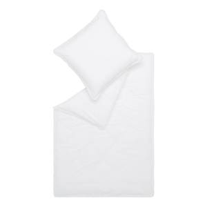 Parure de lit Fringe Coton - Blanc - 135 x 200 cm + oreiller 80 x 80 cm