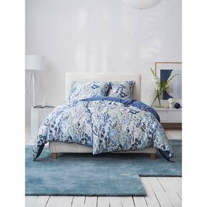 Parure de lit Lily Coton - Bleu - 135 x 200 cm + oreiller 80 x 80 cm