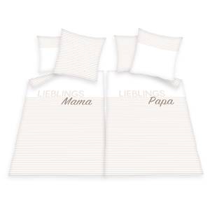 Copripiumino Lieblings-Mama Cotone - Beige / Bianco