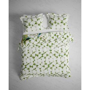 Parure réversible de lit Gilbert Satin de coton - Blanc - 240 x 260 cm + 2 coussin 60 x 70 cm