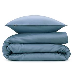 Parure de lit Satinado Satin de coton - Bleu jean - 250 x 260 cm + 2 coussin 60 x 70 cm