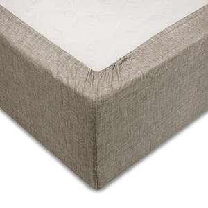 Parure de lit Lino Coton - Taupe - 155 x 220 cm + oreiller 80 x 80 cm