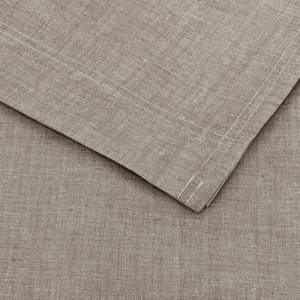 Parure de lit Lino Coton - Taupe - 155 x 220 cm + oreiller 80 x 80 cm