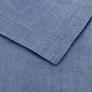 Parure de lit Lino Coton - Bleu - 250 x 260 cm + 2 coussin 60 x 70 cm