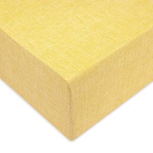 Parure de lit Lino Coton - Jaune - 200 x 200 cm + 2 oreillers 80 x 80 cm