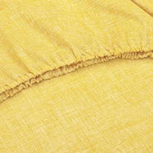 Parure de lit Lino Coton - Jaune - 200 x 200 cm + 2 oreillers 80 x 80 cm