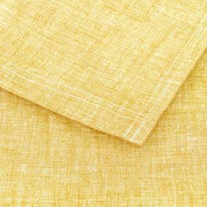 Parure de lit Lino Coton - Jaune - 200 x 200 cm + 2 oreillers 80 x 80 cm