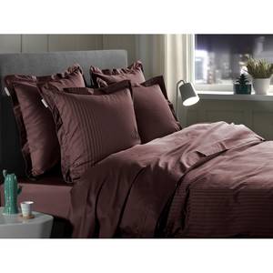 Parure de lit Banda Satin de coton - Marron - 140 x 260 cm + coussin 60 x 70 cm