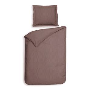 Parure de lit Punto Satin de coton - Rose vieilli - 140 x 260 cm + coussin 60 x 70 cm