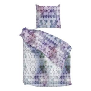 Parure de lit Manou Coton - Violet - 140 x 250 cm + coussin 60 x 70 cm