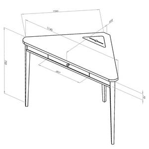 Bureau d’angle Niina Vert menthe