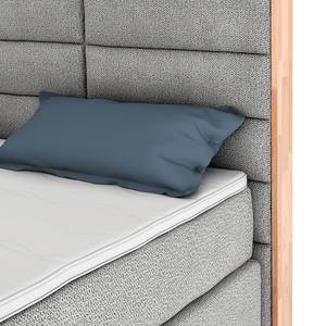 Boxspringbett Linea Silbergrau - 160 x 200cm - Doppelmatratze H2/H3