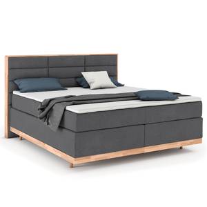 Lit boxspring Linea Charbon - 200 x 200cm - Matelas double D3/D4