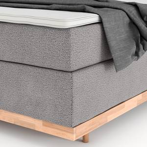 Lit boxspring Linea Gris sable - 200 x 200cm - Matelas double D2/D4