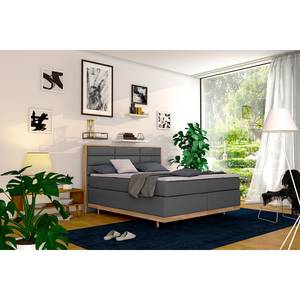 Boxspringbett Linea Steingrau - 180 x 200cm - H4