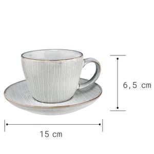 Kaffe-Set HENLEY (6-tlg.) Steingut - Grau