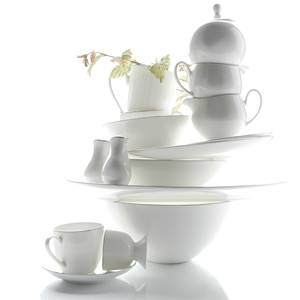 Coupelle SILVER LINING Porcelaine fine de Chine avec bords argentés - Blanc