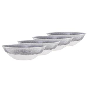 Coupelles ATLANTIS - lot de 4 Grès - Blanc / Gris - Blanc / Gris