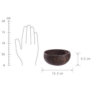 Kokosnussschalen-Set COCONUT (4-tlg.) Schima (Teestrauchgewächs) - Braun