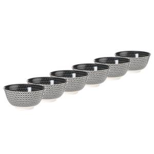 Bols ORNAMENTS IV (lot de 6) Porcelaine - Noir / Blanc