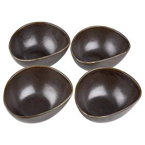 Coupelles JAPANDI (lot de 4) Porcelaine / Émail réactif - Noir - Noir