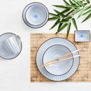 Schalen-Set DIM SUM (4er-Set) Steinzeug - Weiß / Blau - Weiß / Blau