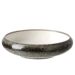 Assiettes creuses Silk (lot de 5) Céramique - Blanc / Gris - Diamètre : 15 cm