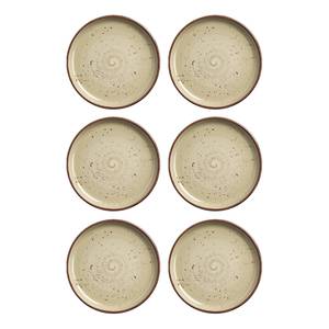 Dinerbord Olive II (set van 6) porselein - olijfkleurig - Diameter: 21 cm